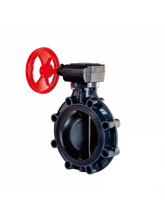 PVC BUTTERFLY VALVE (WORMGEAR TYPE)