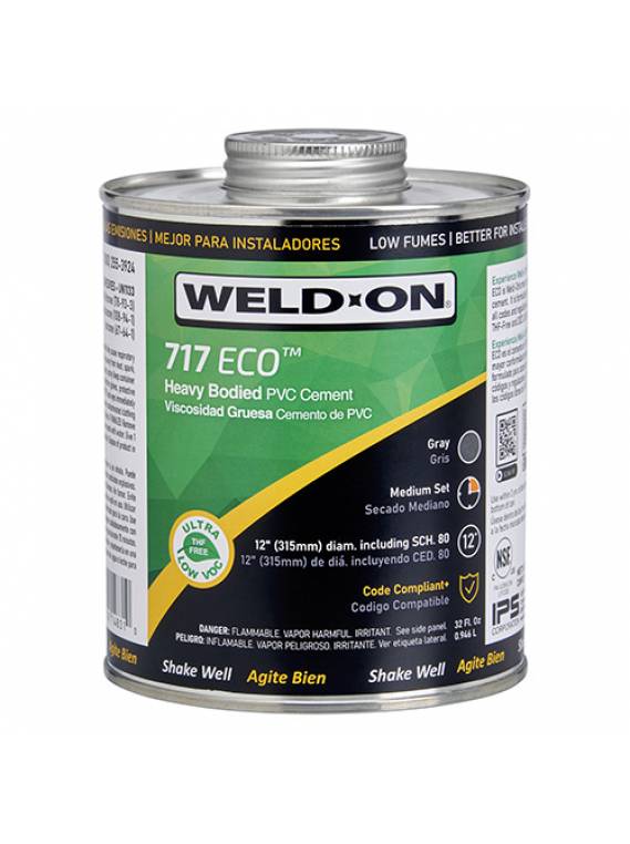 WELDON 717 ECO PVC SOLVENT CEMENT, GREY